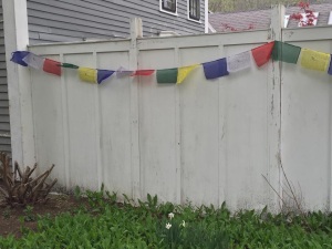 Customer Derek Cooper's backyard prayer-flags